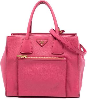 Prada Pre-owned Prada Vitello Daino Front Pocket Open Convertible Tote Ladies MS8VMYAZPFI15P62