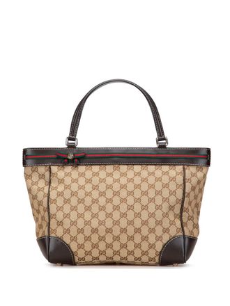 Gucci 2000-2015 GG Canvas Web Mayfair tote bag - unisex - Canvas/Calf Leather/Leather - One Size - Brown