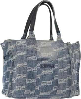 Balenciaga Pre-owned Tote Bags, female, Blue, Size: ONE SIZE Pre-owned Vintage Tote Bag