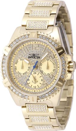 Invicta OCEAN VOYAGE 48925 Dames Horloge - Quartz Uurwerk - Roestvrij Staal met gouden Wijzerplaat - 37mm