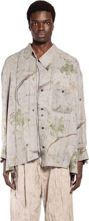 Ziggy Chen Digital Print Asymmetric Shirt