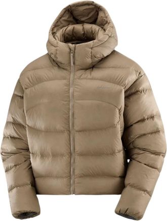 Salomon (WMNS) Salomon Outline Novelty Cropped Down Hooded Jacket Shitake C22774