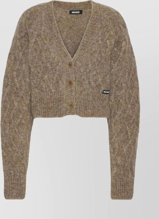 Rotate cozy cable knit cardigan v-neck