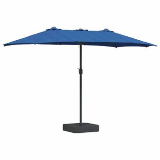 Berkfield Home Garden Parasol Folding Blue 385 x 209 x 244 cm Fabric