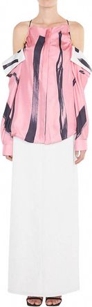 CHRISTOPHER ESBER Womens Collapsed Sleeve Brush Stroke Shirt In Multi