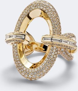 Messika Groove 18kt gold ring with diamonds