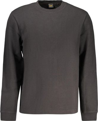 HUGO BOSS We Tempest Sweater - Heren - Ronde hals truien - Zwart - L - Katoen - Truien & Vesten