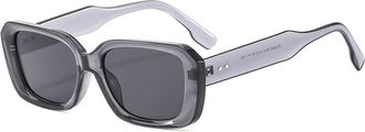 Generic Small Frame Square Men Sunglasses Vacation Driving Women Outdoor Sun Glasses(Grey)