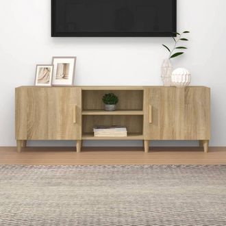Berkfield Home TV Cabinet Sonoma Oak 150x30x50 cm Engineered Wood in Brown | Size: 150 x 30 x 50 cm