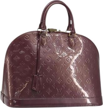Louis Vuitton Pre-owned Alma GM Hand Bag - Dames - Vintage Handtas - Paars - ONE Size - Leer - Vintage