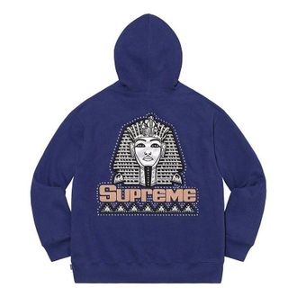 SUPREME Pharaoh Studded Hoodie Blue White Black SUP-FW20-020