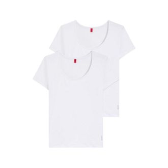 HUGO BOSS Hugo Dames/Dames Stretch T-shirt (Set van 2) (Wit)