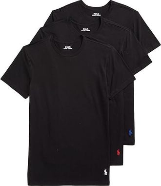 Polo Ralph Lauren Slim Fit Cotton Crew Shirts Mens T Shirt Black : LG