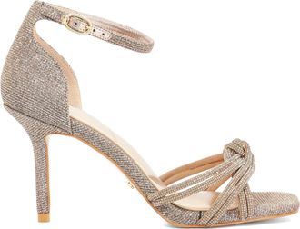 Dune London Ladies MIRROR Two Part Mid Heeled Sandals Size UK 4 Stiletto Heel Smart Sandals