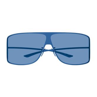 Gucci Shield Zonnebril - unisex - Accessoires - Blauw - Maat: 80 CM