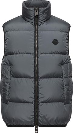 Moncler Moncler Gabas Down Vest, Men, Grey, Size: 1