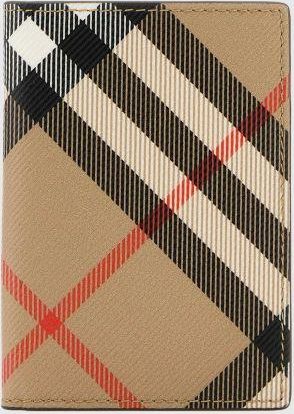 Burberry Vintage Check Coated Cotton Bifold Card Holder