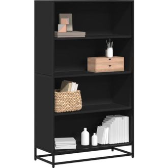 vidaXL Libreria Nera 80,5x35x139 cm in Truciolato - Vidaxl
