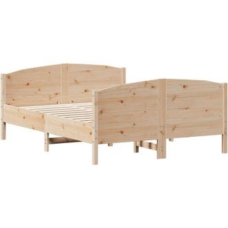 vidaXL Vidaxl - Estructura De Cama Sin Colch&oacute;n Madera Maciza De Pino 135x190 Cm