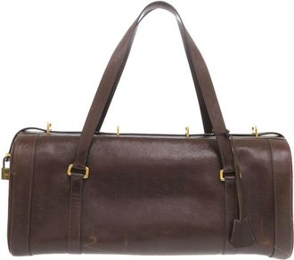 Herm&egrave;s Brown Leather Boston Bag (Pre-Owned)