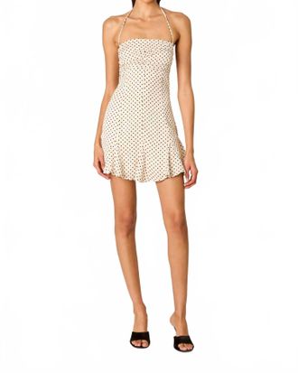 Nia Cahuenga Mini Dress In Ivory Polka Dot