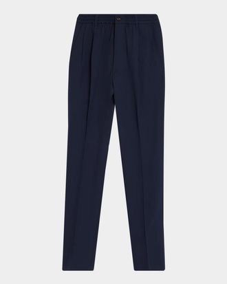 Dunhill Men & apos;s Wool Twill Pleated Trousers