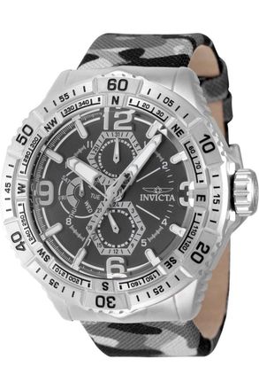 Invicta Coalition Forces 49630 Heren Horloge - Quartz Uurwerk - Roestvrij Staal met zwarte Wijzerplaat - 49mm