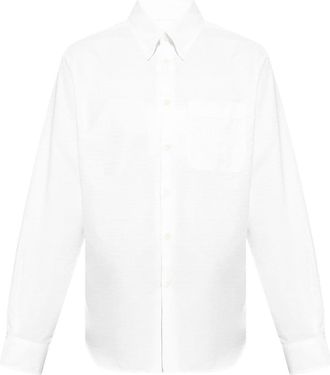 Kenzo patterned-jacquard cotton shirt - men - Cotton - 40 - White