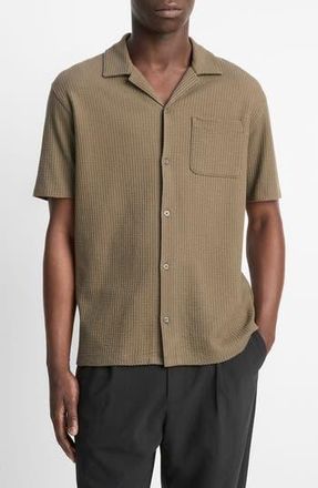 Vince Seersucker Camp Shirt in Dome at Nordstrom Rack, Size Xx-Large