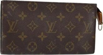 Louis Vuitton Pre-owned Clutches, female, Brown, Size: ONE SIZE Pre-owned Canvas pouches