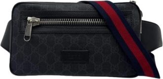 Gucci Pre-owned Belt Bags, male, Blue, Size: ONE SIZE Pre-owned Vintage Shoulder Bag