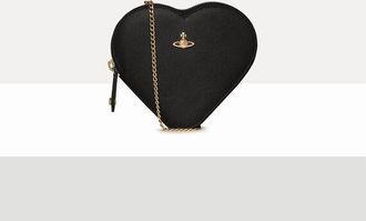 Vivienne Westwood New Heart Crossbody Faux Leather Black