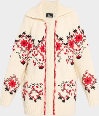 Moncler Embroidered Cardigan