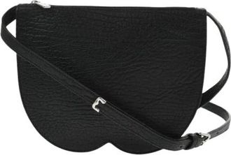 Burberry Zwarte leren schaak schoudertas - Dames - Schoudertassen - Zwart - ONE Size - Leer - Tassen