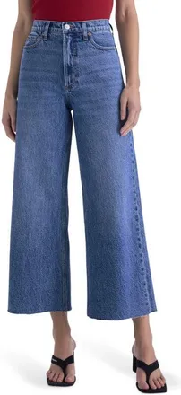 Pistola Denim Lana Raw Hem High Waist Ankle Wide Leg Jeans in Cityscape at Nordstrom, Size 26
