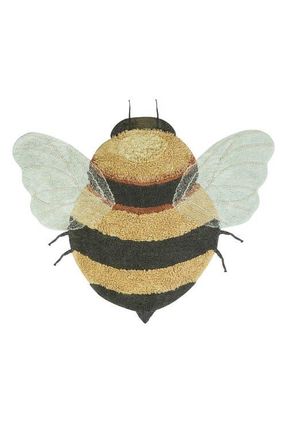 Lorena Canals Bee Washable Cotton Blend Rug in Black at Nordstrom
