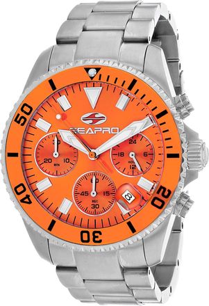 Seapro Mens Orange dial Watch