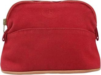 Herm&egrave;s Pre-owned Clutches, female, Red, Size: ONE SIZE Pre-owned Bolide travel pouch