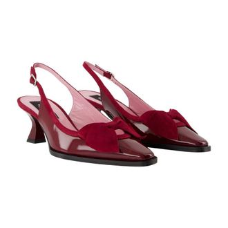 Carel Womens Marquise Heel Burgundy Calfskin