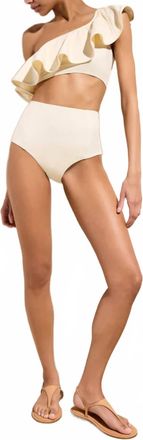 Marie Oliver Micha Retro-Inspired Bikini Bottom In Turtledove