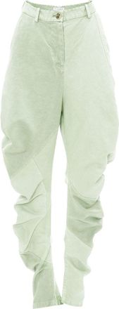 J.W.Anderson twisted cotton trousers - women - Cotton - 10 - Green