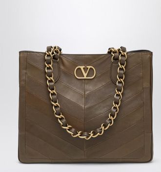 Valentino Garavani Laseine Shopping Bag In Tundra