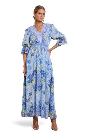 Hale Bob Meridian Chiffon Maxi Dress in Blue at Nordstrom, Size X-Small