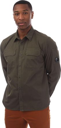 C.P. Company Herenhemd C.P. Company Organic Gabardine Lens in Groen