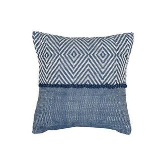 Foreside Home And Garden Outdoor Geometric Filled Throw Pillow, 18 x 18 Blue at Nordstrom, Size Medium