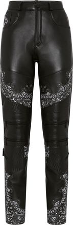 Philipp Plein Leren Broek Paisley