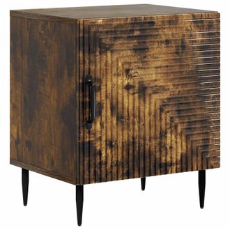 vidaXL Armario De Noche Roble Ahumado 43 X 34,5 X 50 Cm Vidaxl