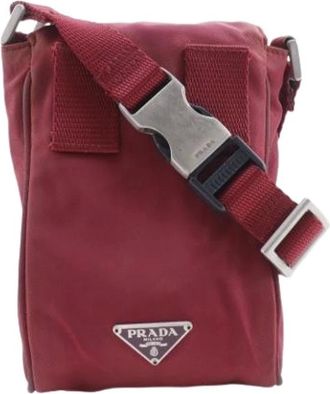 Prada Pre-owned Belt Bags, female, Red, Size: ONE SIZE Pre-owned Vintage Nylon Belt Bag