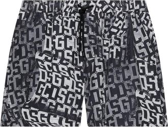 GCDS Monogram Zwemshorts Essentials - Heren - Strandmode - Zwart - XS - Polyester - Badmode
