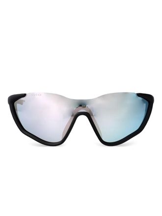 Gucci mask-shaped sunglasses - unisex - Acetate - 99 - Black